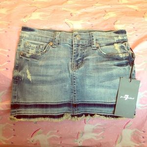 7 for all man kind jean skirt (girls size 6)